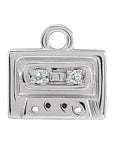 Natural Diamond Radio Cassette Dangle