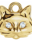 Natural Diamond Cat Dangle