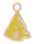 Natural Diamond Yellow Enamel Cheese Dangle
