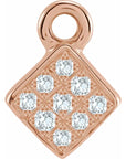 Natural Diamond Cluster Dangle