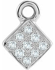 Natural Diamond Cluster Dangle