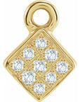 Natural Diamond Cluster Dangle