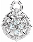 Natural Diamond Compass Dangle