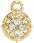 Natural Diamond Compass Dangle