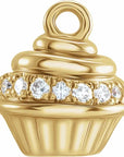 Natural Diamond Cupcake Dangle