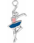 Pink & Blue Enamel Dancer Dangle