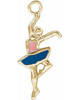 Pink & Blue Enamel Dancer Dangle