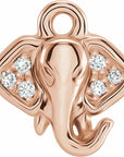 Natural Diamond Elephant Dangle