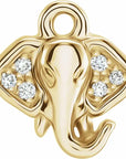 Natural Diamond Elephant Dangle