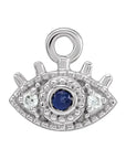 Natural Blue Sapphire & Natural Diamond Evil Eye Dangle