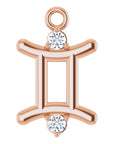 Natural Diamond Zodiac Dangle