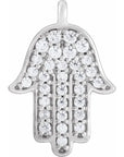 Natural Diamond Hamsa Dangle