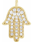 Natural Diamond Hamsa Dangle