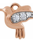 Natural Diamond Hummingbird Dangle
