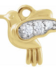 Natural Diamond Hummingbird Dangle