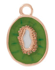 Green Enamel Kiwi Dangle