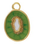 Green Enamel Kiwi Dangle