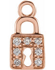 Natural Diamond Lock Dangle