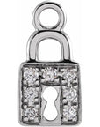 Natural Diamond Lock Dangle