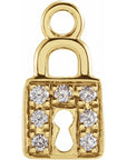 Natural Diamond Lock Dangle