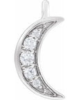 Natural Diamond Crescent Moon Dangle