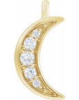 Natural Diamond Crescent Moon Dangle