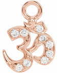 Natural Diamond Om Dangle