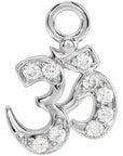 Natural Diamond Om Dangle