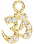 Natural Diamond Om Dangle