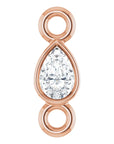 Natural Diamond Pear Bezel-Set Link