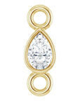 Natural Diamond Pear Bezel-Set Link