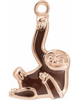 Brown Enamel Sloth Dangle
