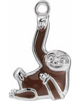 Brown Enamel Sloth Dangle