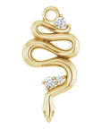 Natural Diamond Serpent Dangle