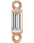 Natural Diamond Straight Baguette Channel Set Link