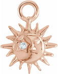 Natural Diamond Sun and Moon Dangle