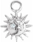 Natural Diamond Sun and Moon Dangle