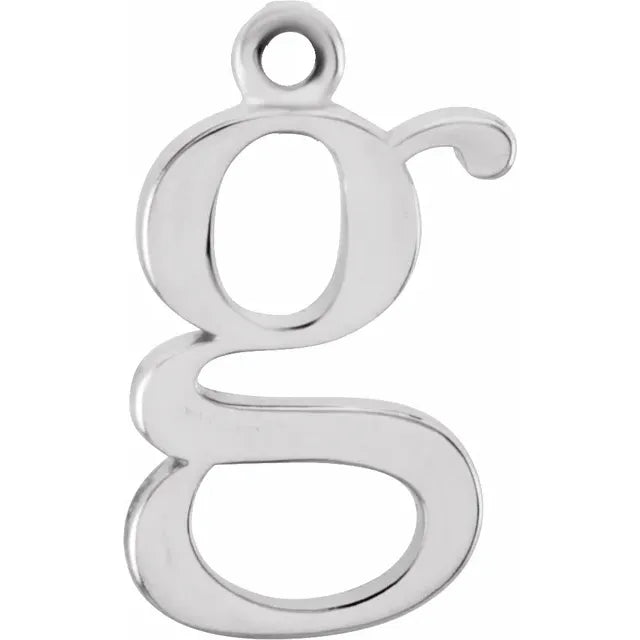 14K Lowercase Initial Dangle