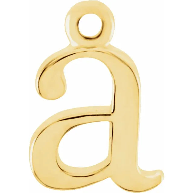 14K Lowercase Initial Dangle