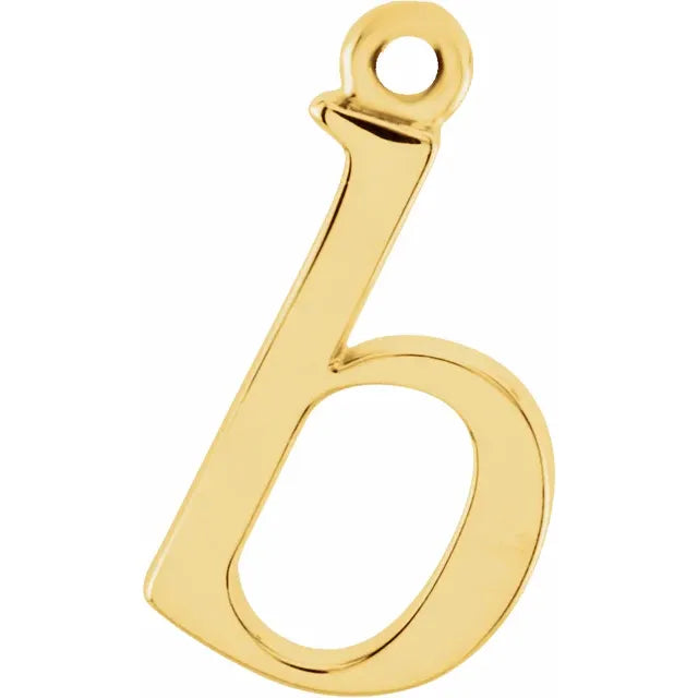 14K Lowercase Initial Dangle