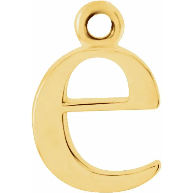 14K Lowercase Initial Dangle