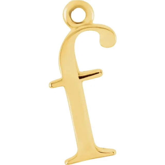 14K Lowercase Initial Dangle