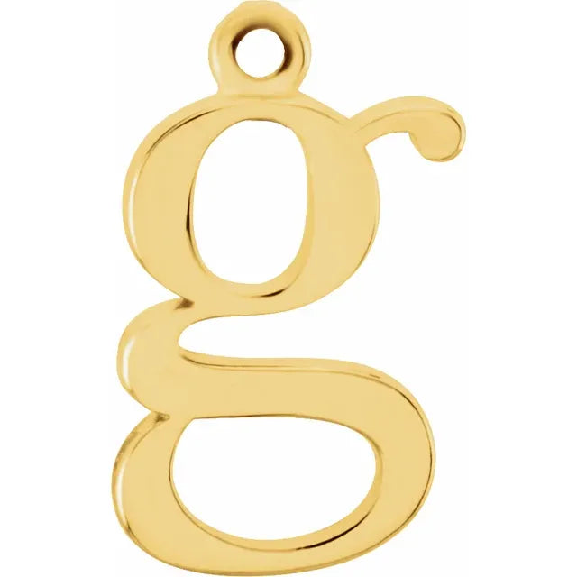 14K Lowercase Initial Dangle