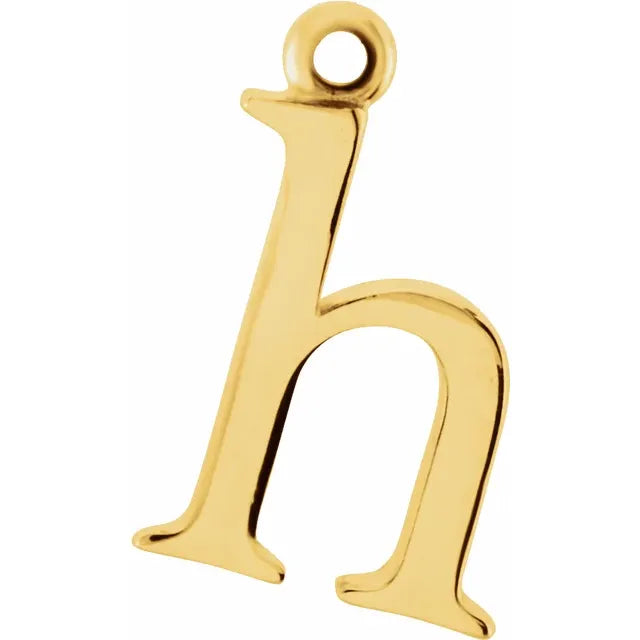 14K Lowercase Initial Dangle