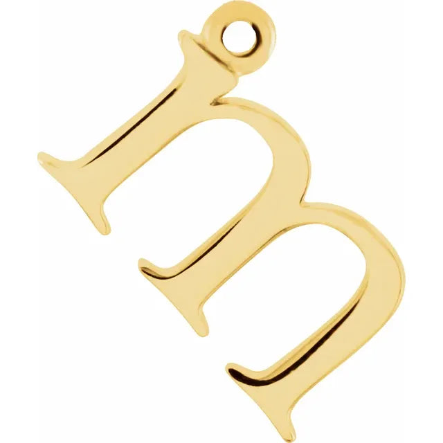 14K Lowercase Initial Dangle