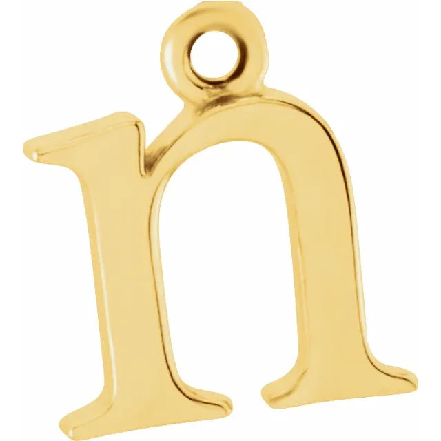 14K Lowercase Initial Dangle