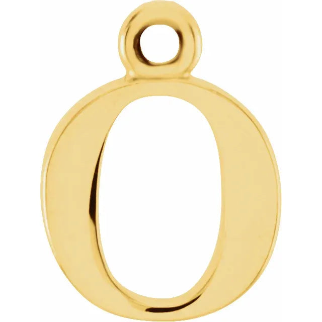 14K Lowercase Initial Dangle