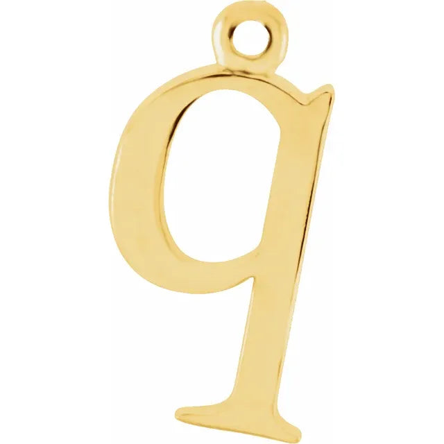 14K Lowercase Initial Dangle