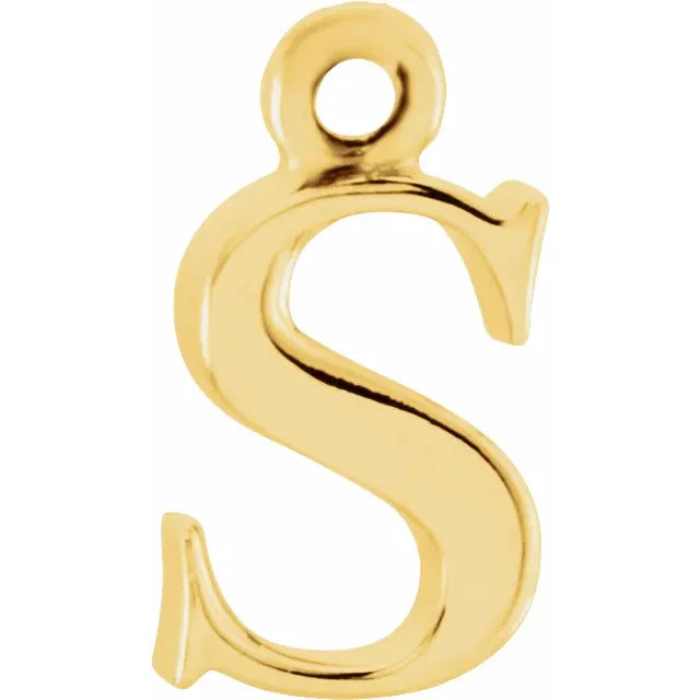 14K Lowercase Initial Dangle
