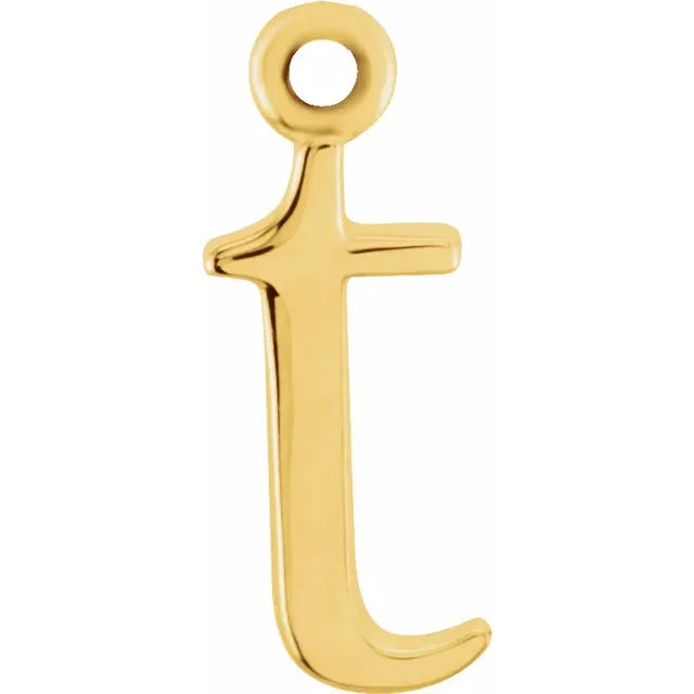 14K Lowercase Initial Dangle